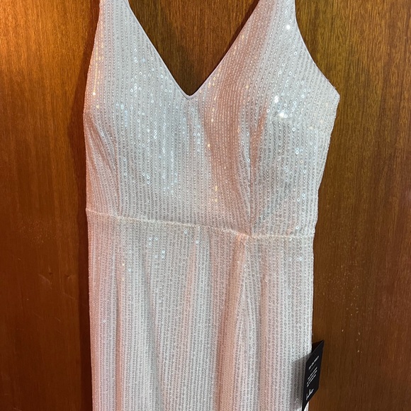 Lulus White sequin Mini Dress // Large - Picture 2 of 3